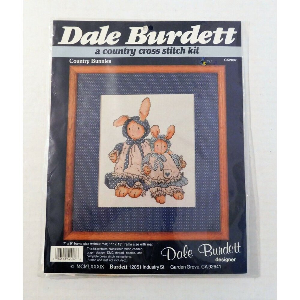 Dale Burdett Country Bunnies Counted Cross Stitch Kit 1989 CK2007 NEW